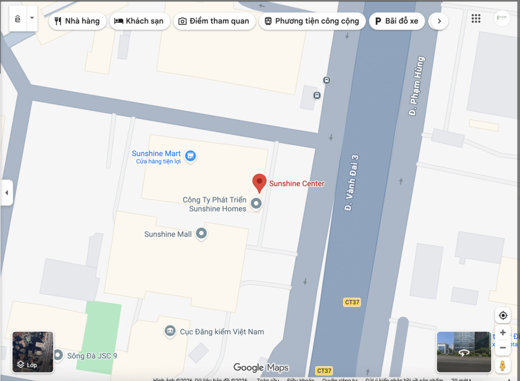 Vị trí dự án Sunshine Continental